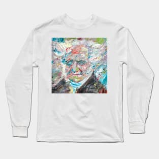 ARTHUR SCHOPENHAUER oil portrait Long Sleeve T-Shirt